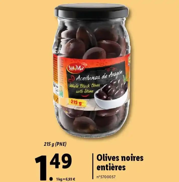 Olives noires entières