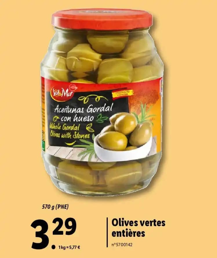 Olives vertes entières
