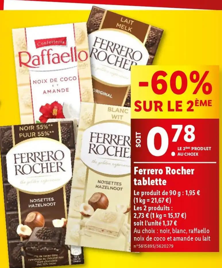 Ferrero Rocher tablette