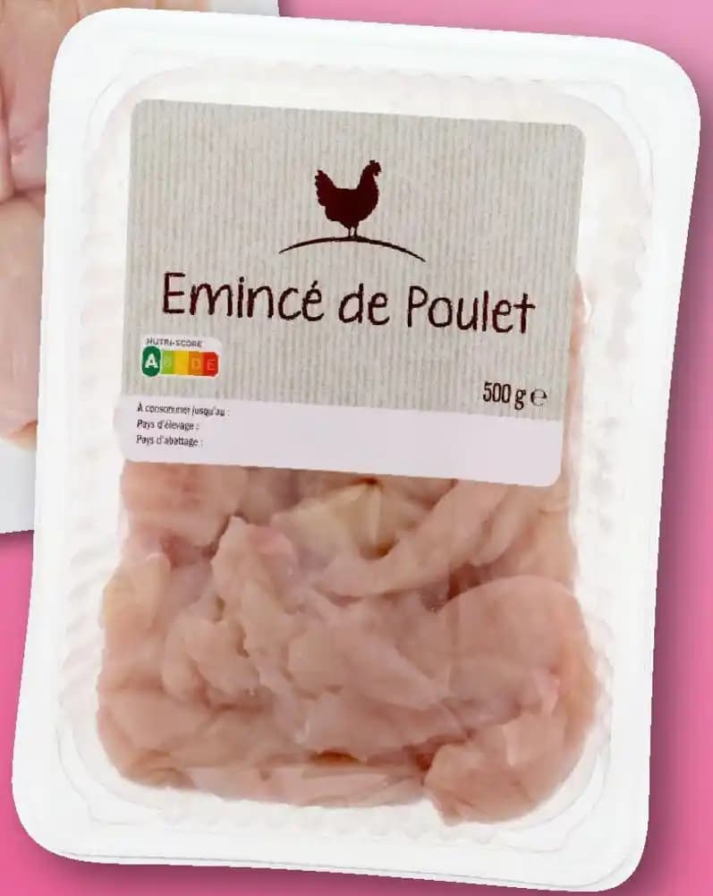 Émincé de poulet (3), (4) ou (5)