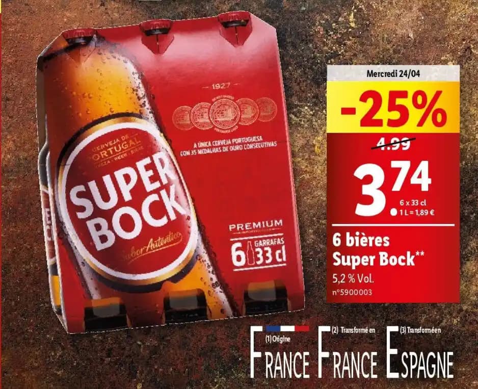 6 bières Super Bock**
