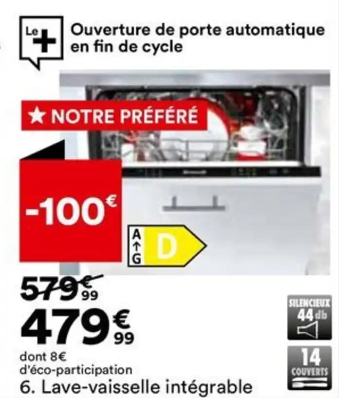 Lave-vaisselle intégrable