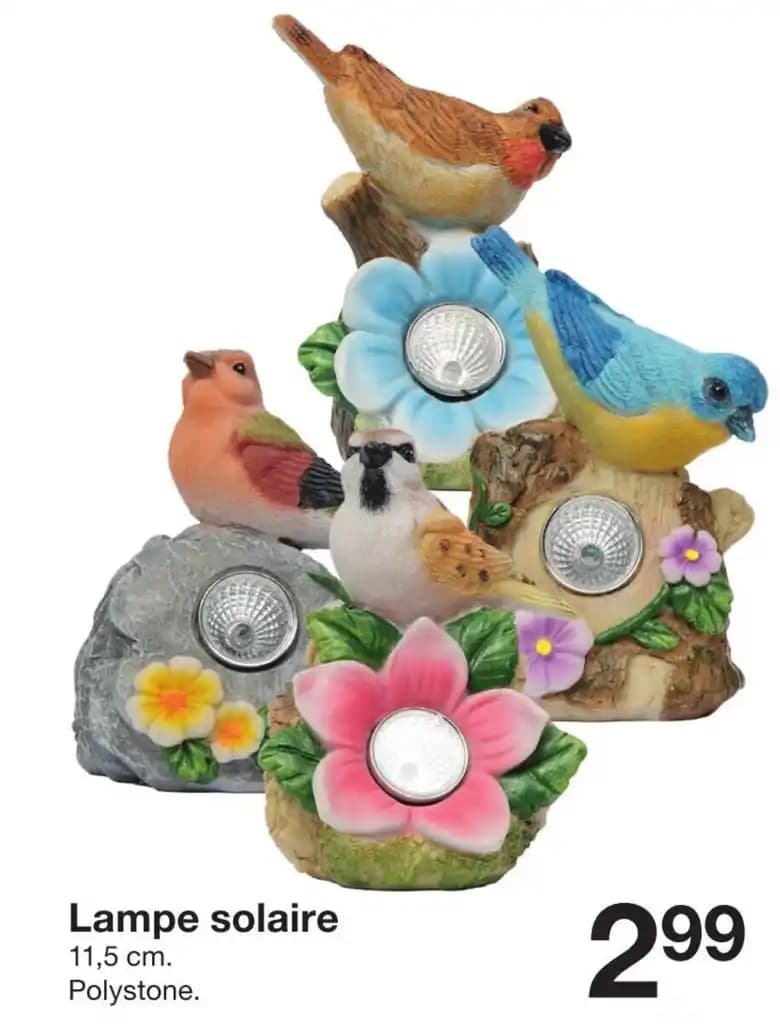 Lampe solaire Polystone.