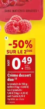 Milbona - crème dessert duo