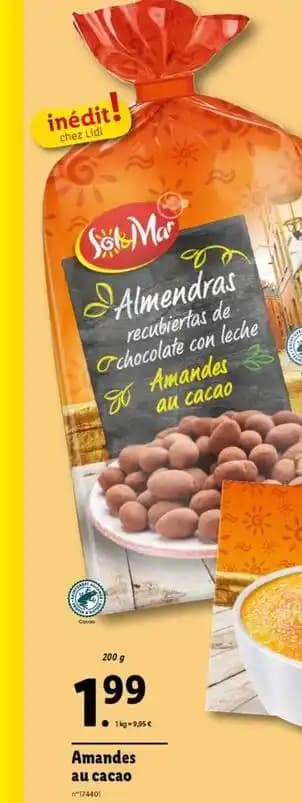 Sol mar - amandes au cacao