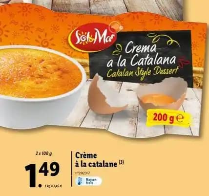 Sol&mar - crème à la catalane