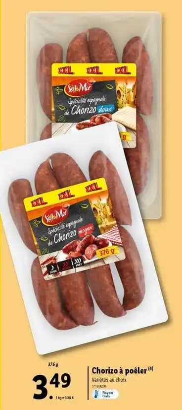 Sol&mar - chorizo à poêler