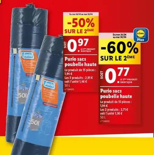 Purio - sacs poubelle haute