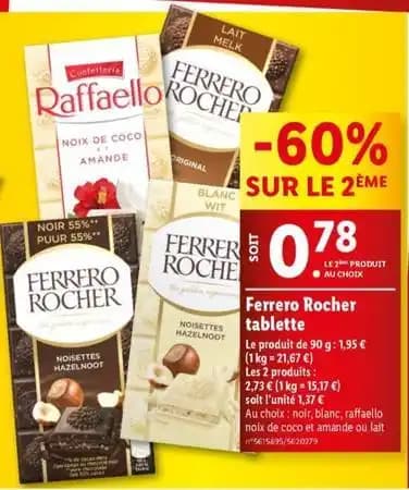 Ferrero rocher - tablette