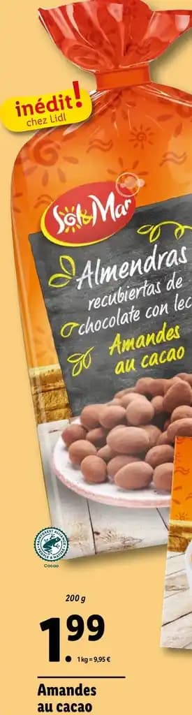 Lidl Amandes au cacao