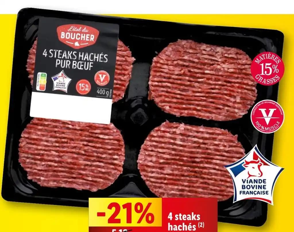 LIDL 4 steaks hachés