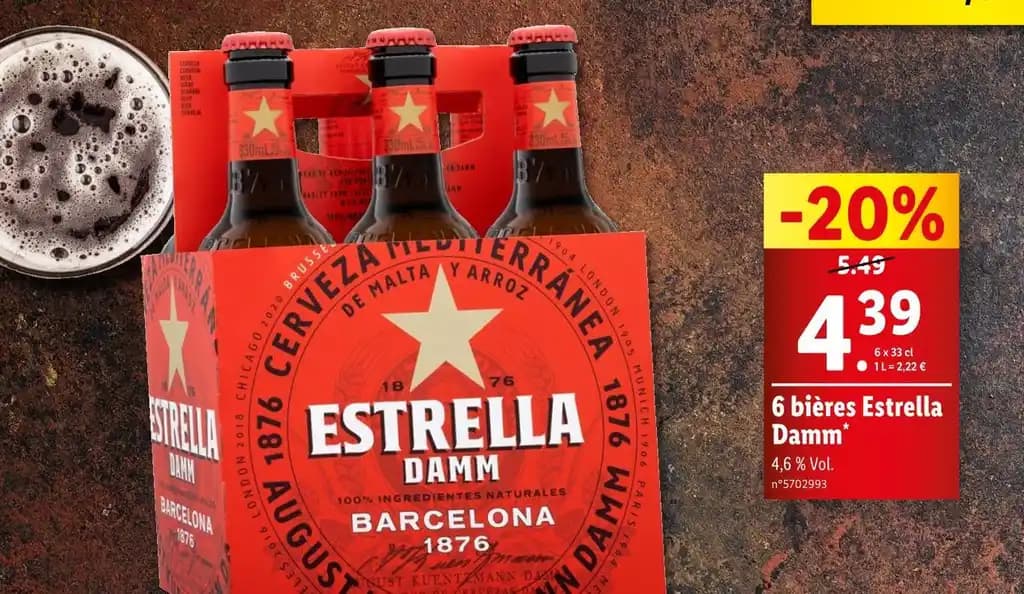 Estrella Damm 6 bières