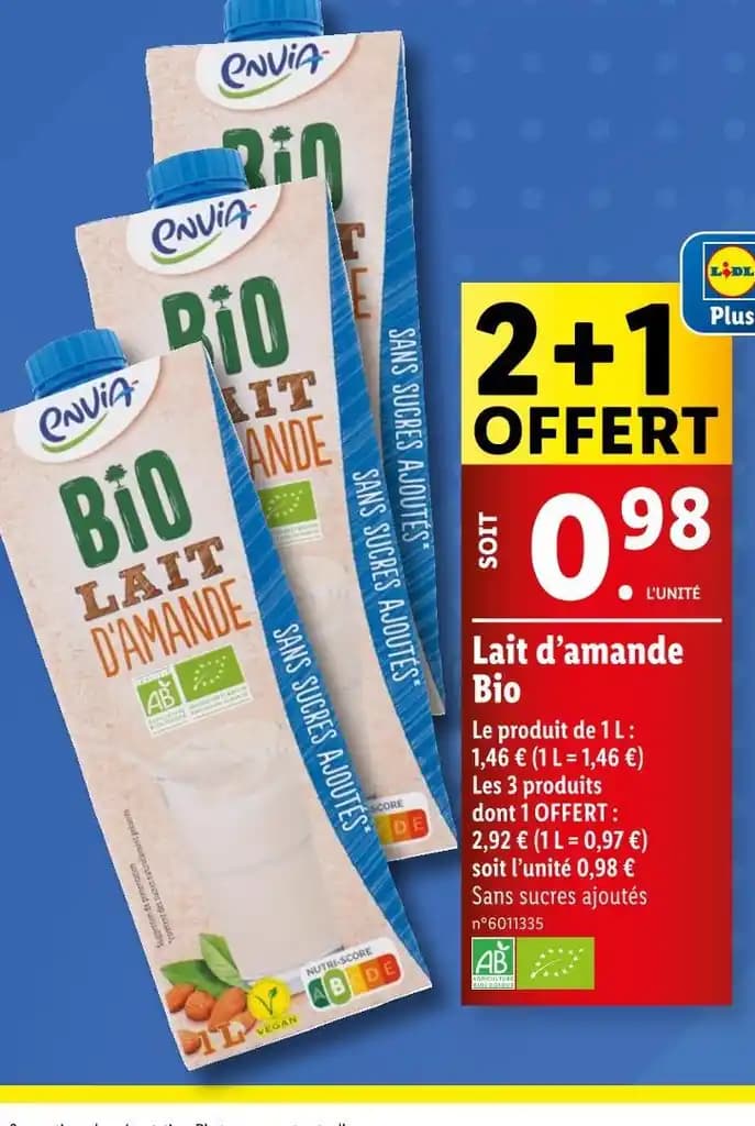 Lait d’amande Bio