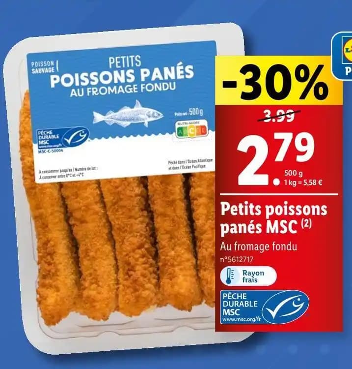 Petits poissons panés