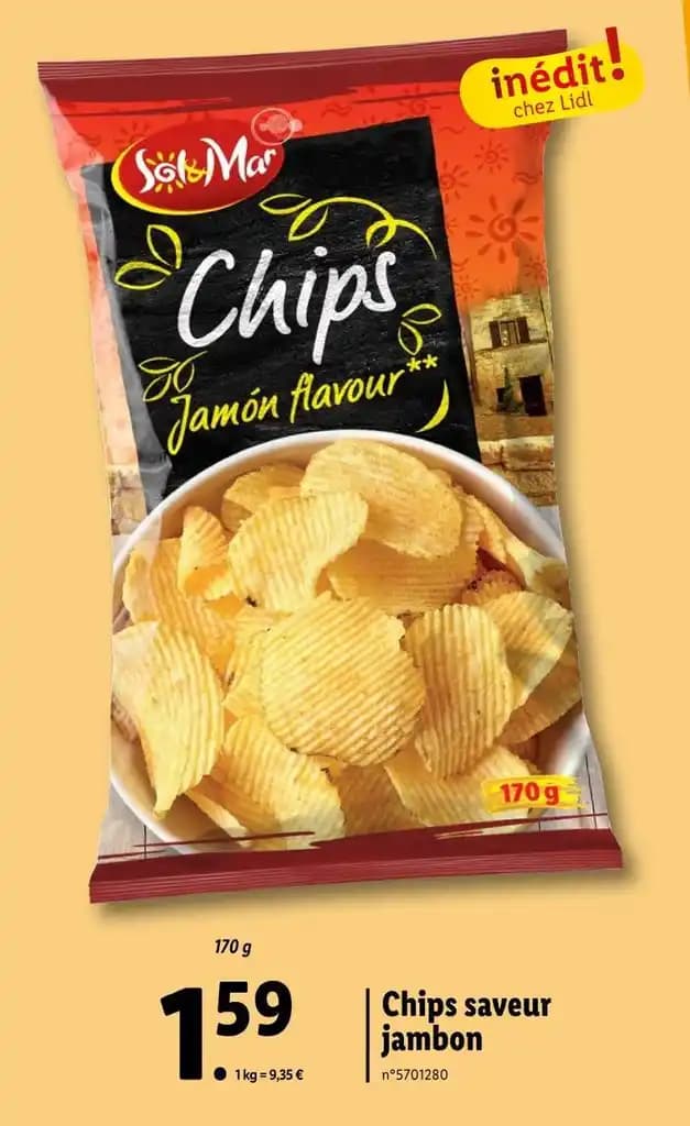 Lidl Chips saveur jambon