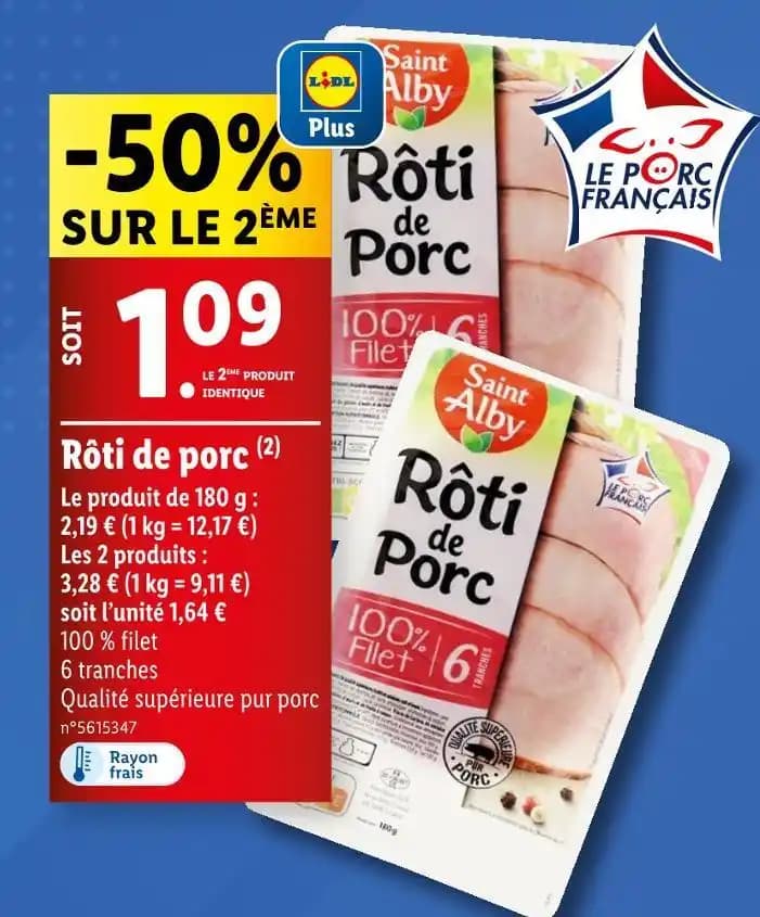 LIDL Rôti de porc