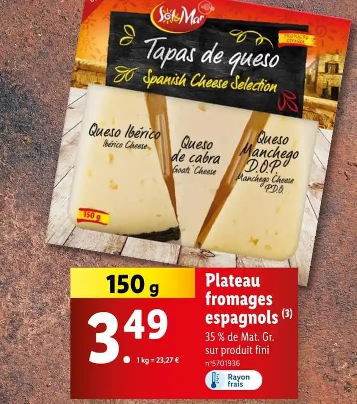 Plateau fromages espagnols