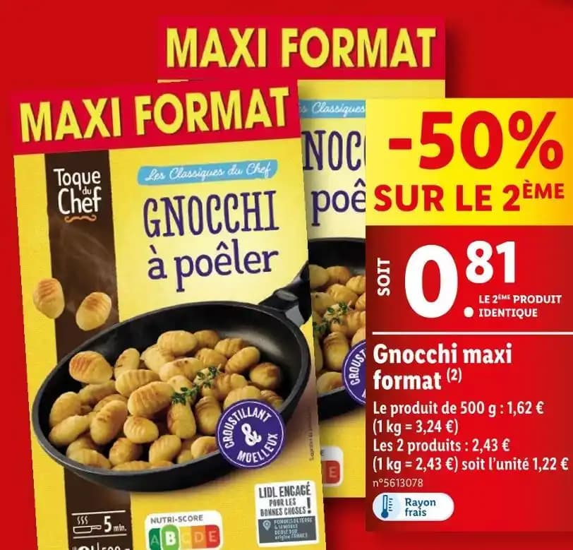 Gnocchi maxi format