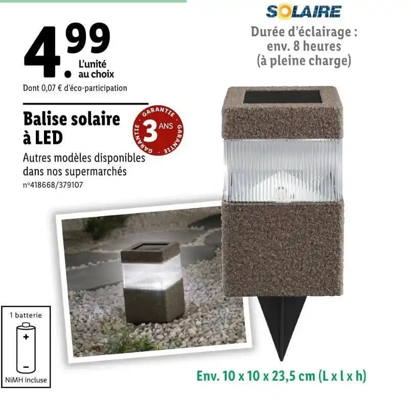 Balise solaire à LED