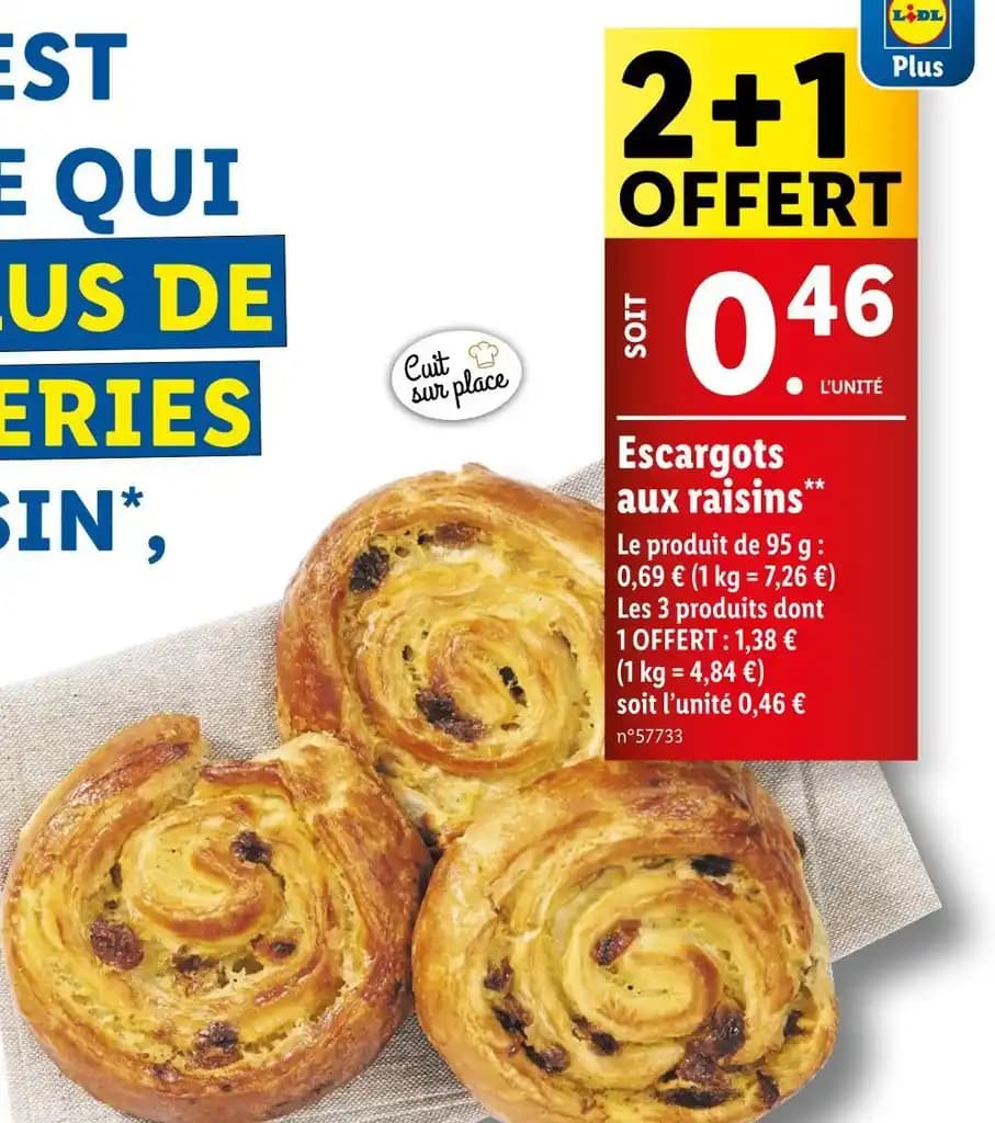 LIDL Escargots aux raisins