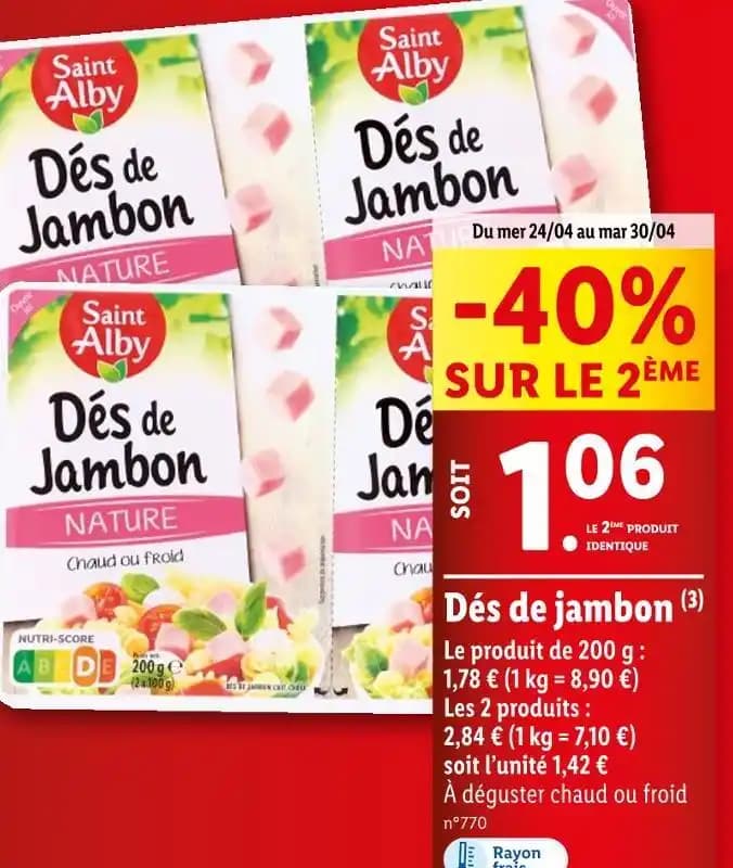 Dés de jambon