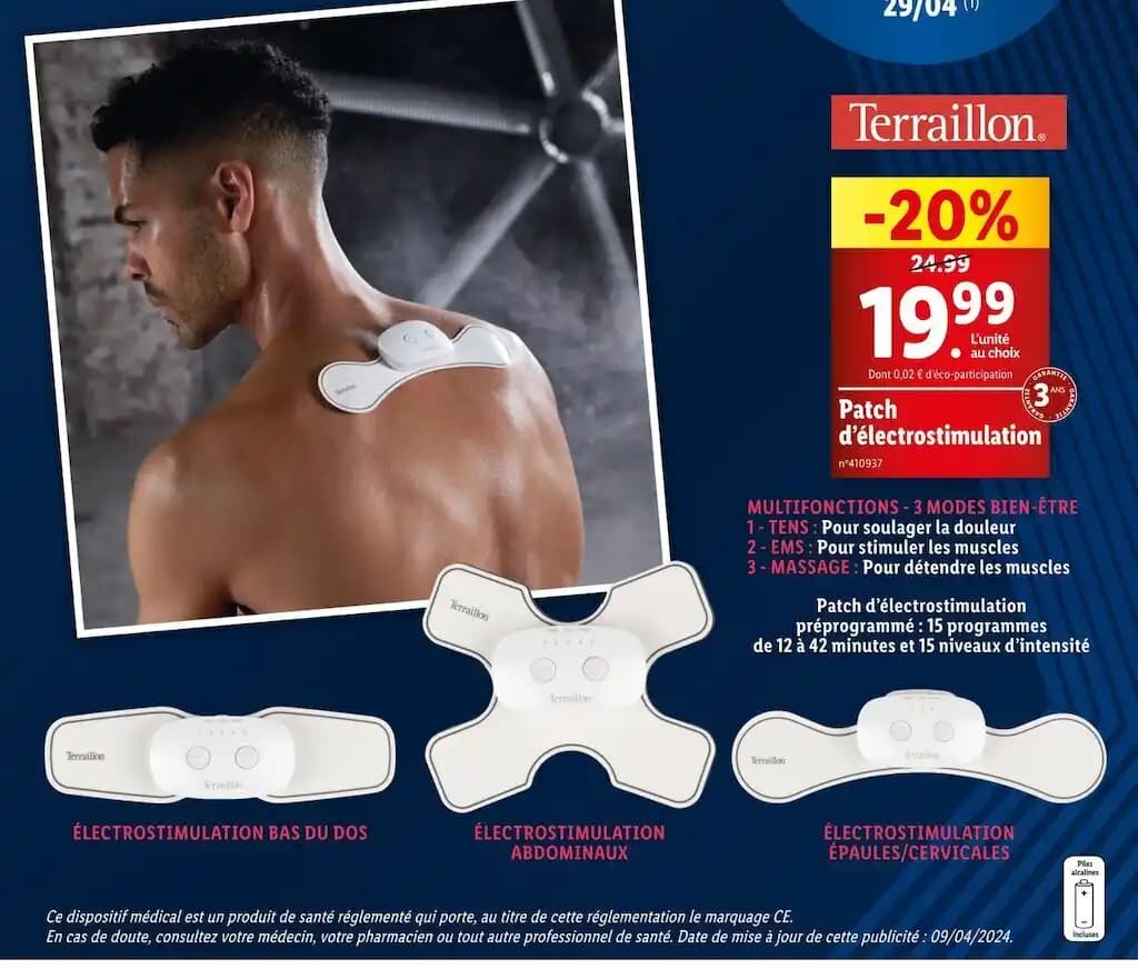 Patch d’électrostimulation