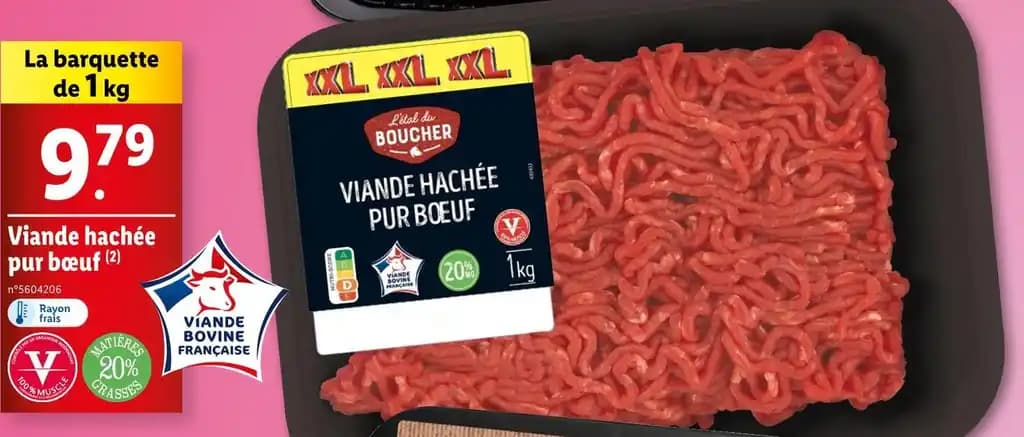 Viande hachée pur bœuf
