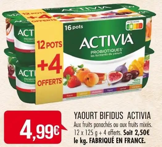 ACTIVIA YAOURT BIFIDUS