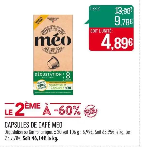 MEO CAPSULES DE CAFÉ