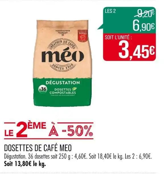 MEO DOSETTES DE CAFÉ
