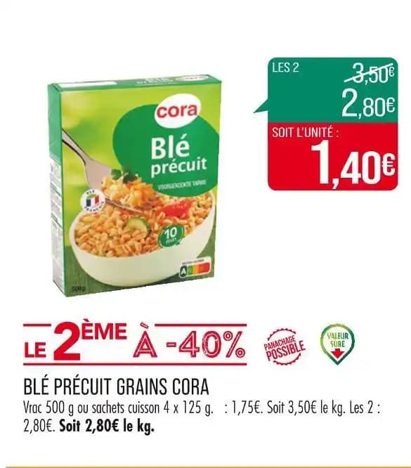 CORA BLÉ PRÉCUIT GRAINS