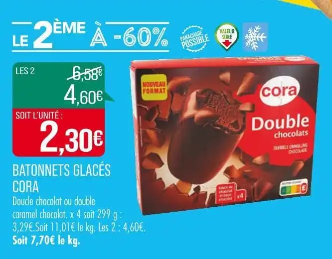 CORA BATONNETS GLACÉS