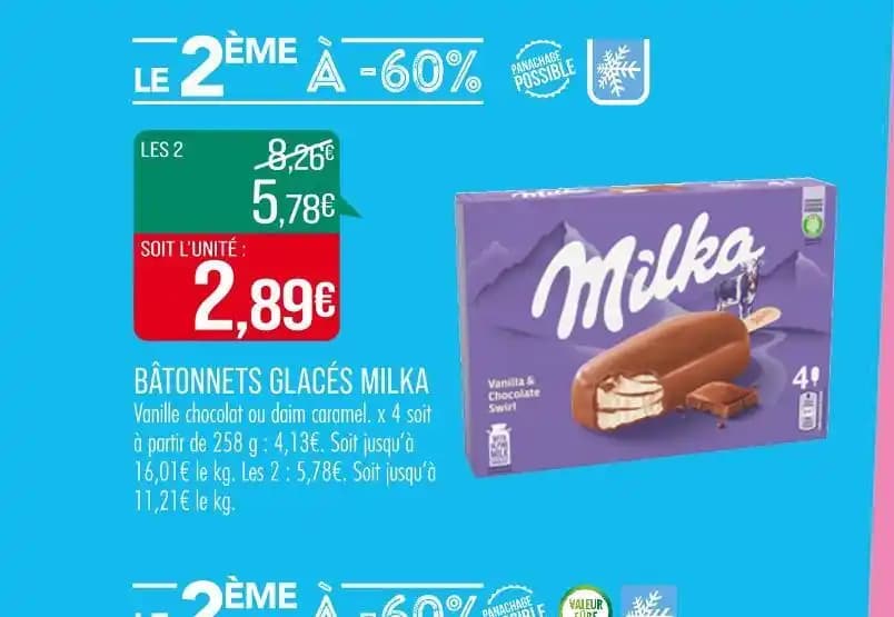 MILKA BÂTONNETS GLACÉS