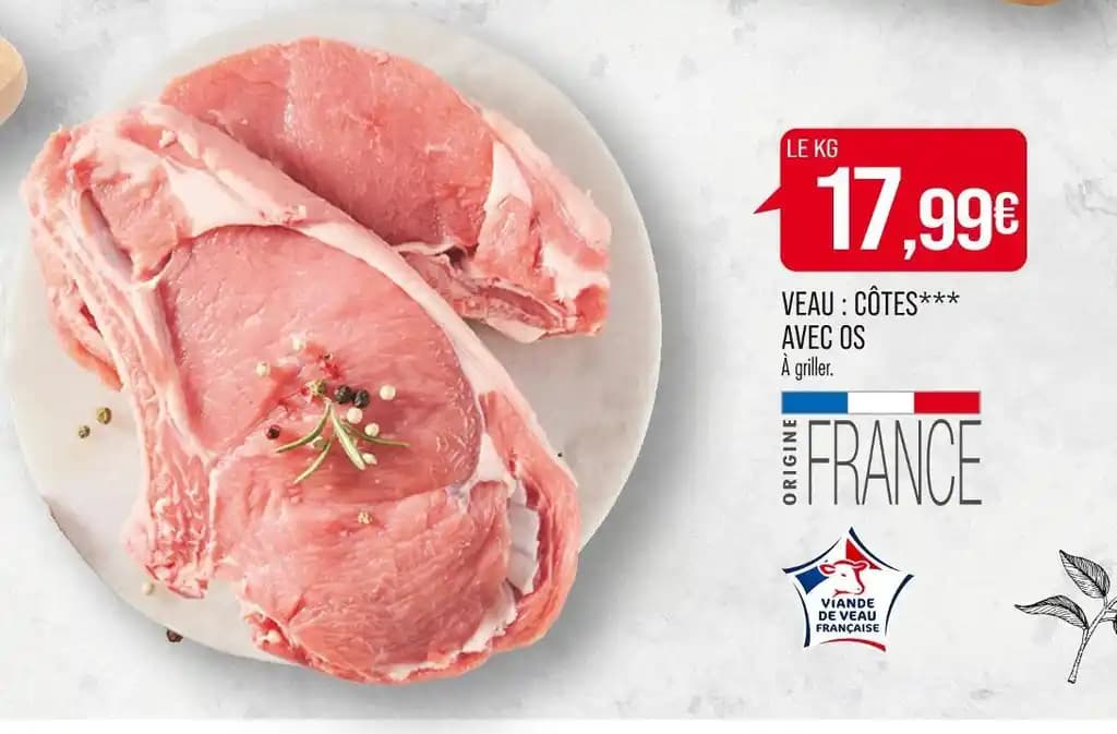 VEAU : CÔTES AVEC OS