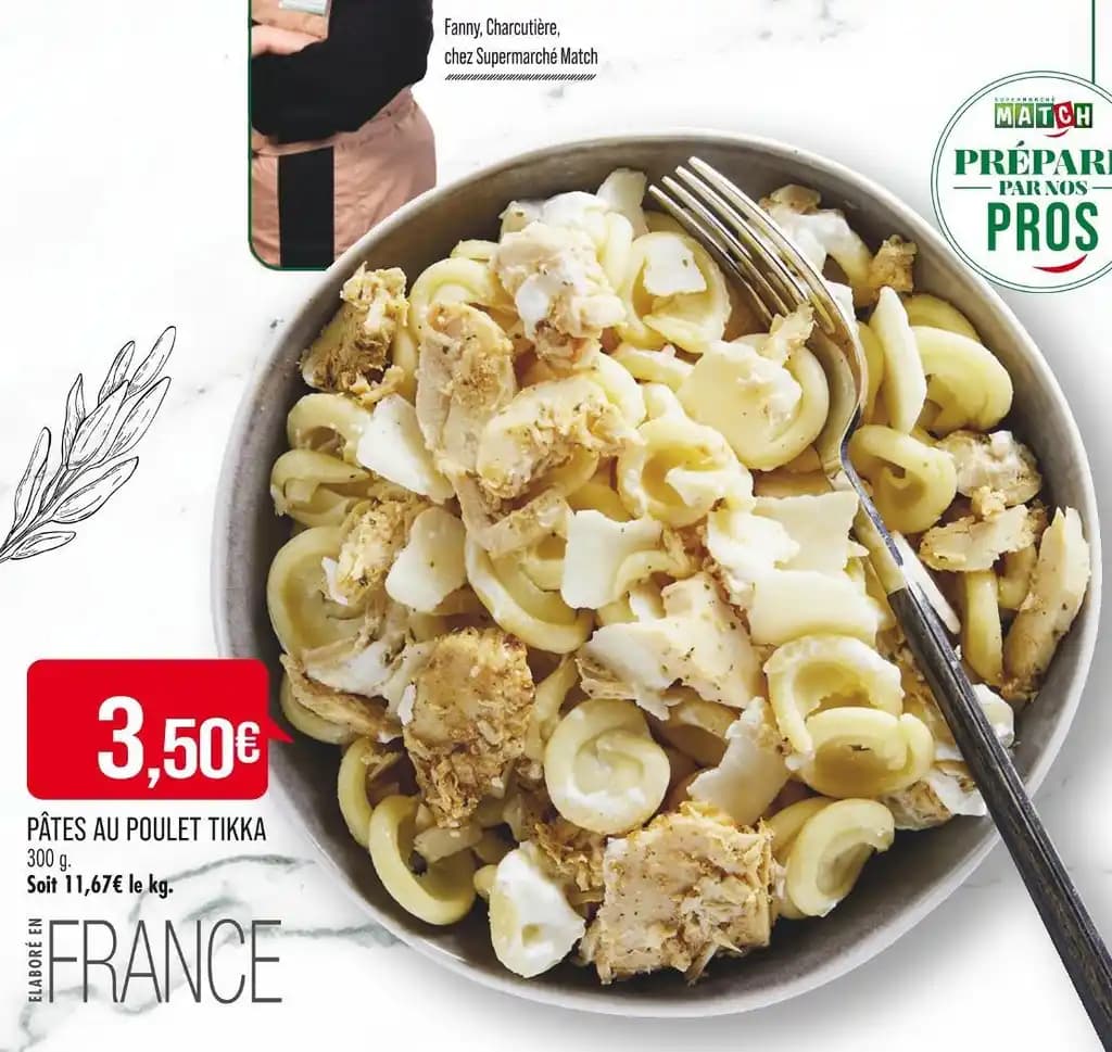 PÂTES AU POULET TIKKA