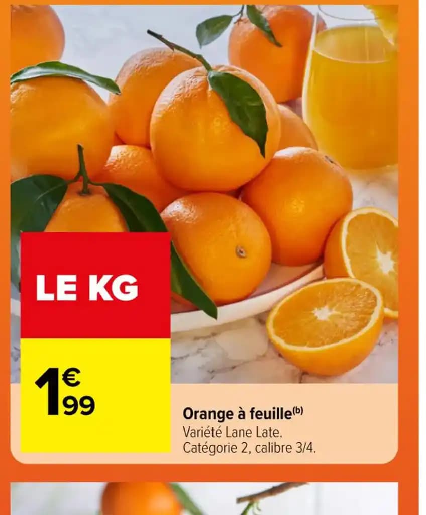 Orange à feuille