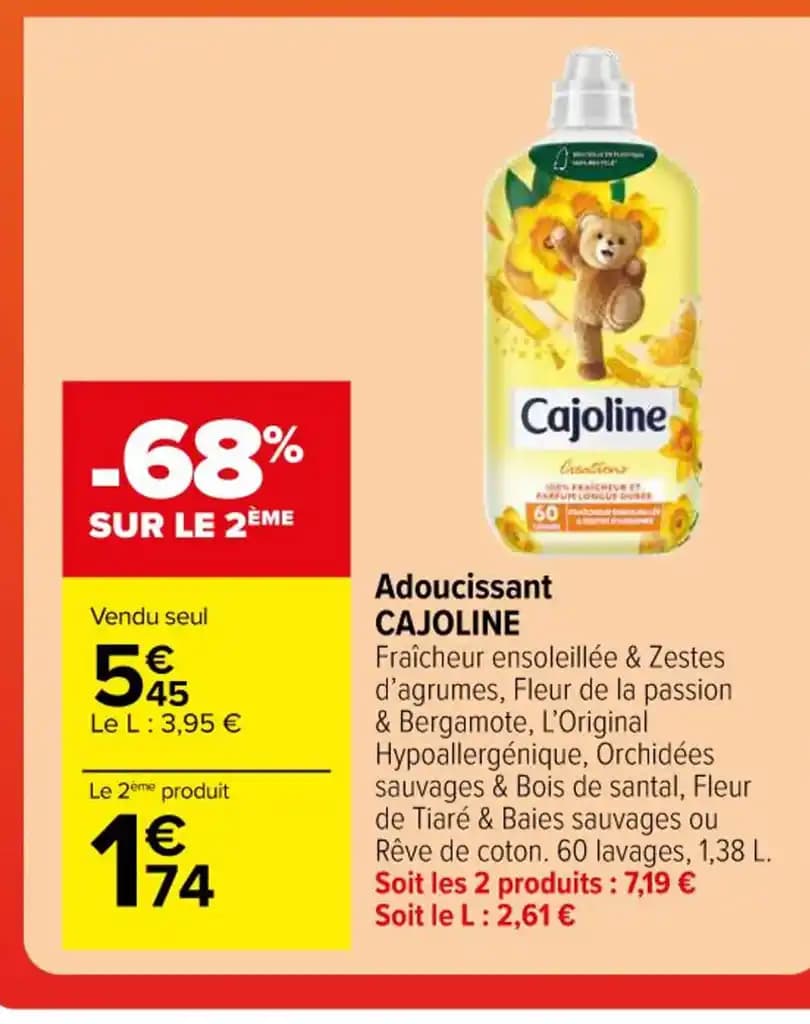 Adoucissant CAJOLINE