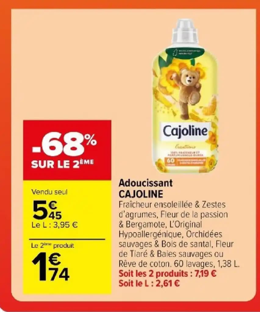 Adoucissant CAJOLINE