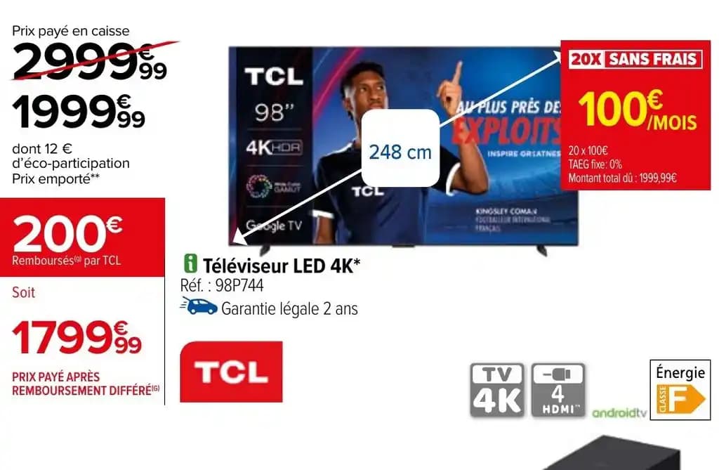 Téléviseur LED 4K