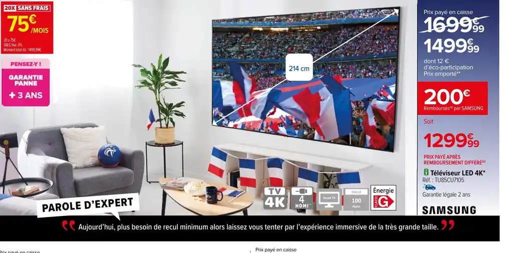 Téléviseur LED 4K