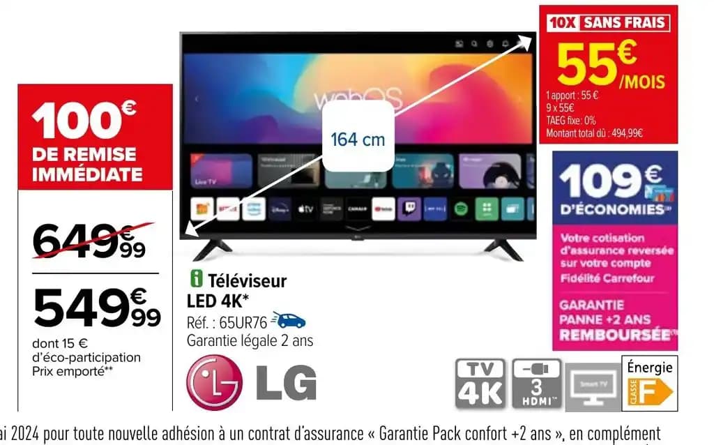 Téléviseur LED 4K
