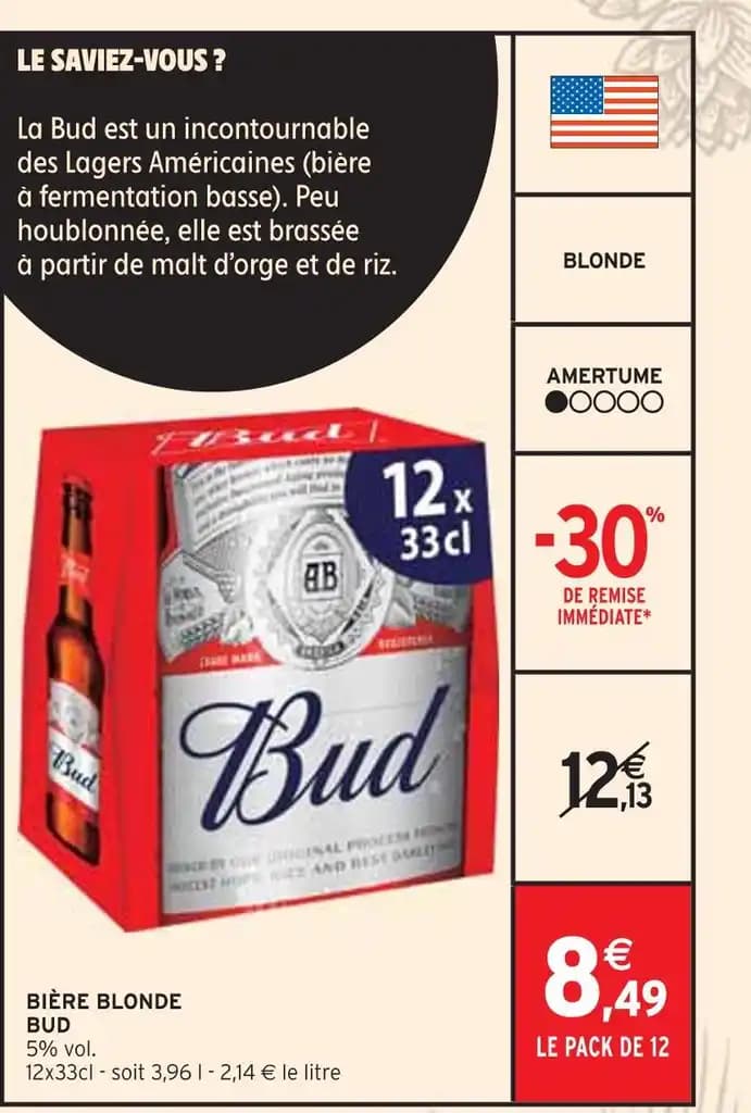 BUD BIÈRE BLONDE