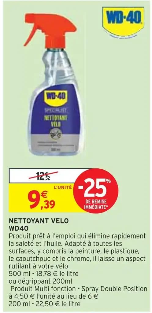 WD40 NETTOYANT VELO