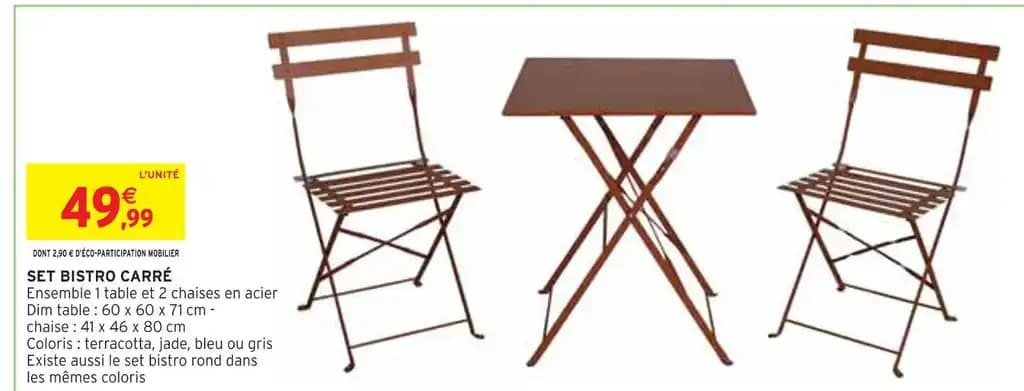 SET BISTRO CARRÉ