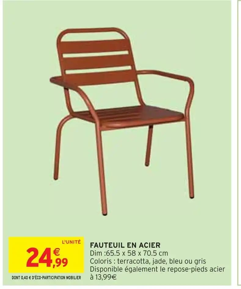 FAUTEUIL EN ACIER
