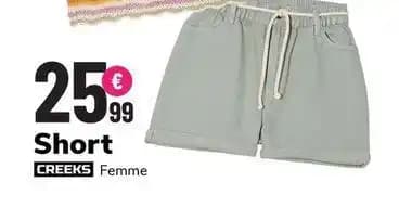 Creeks - short femme