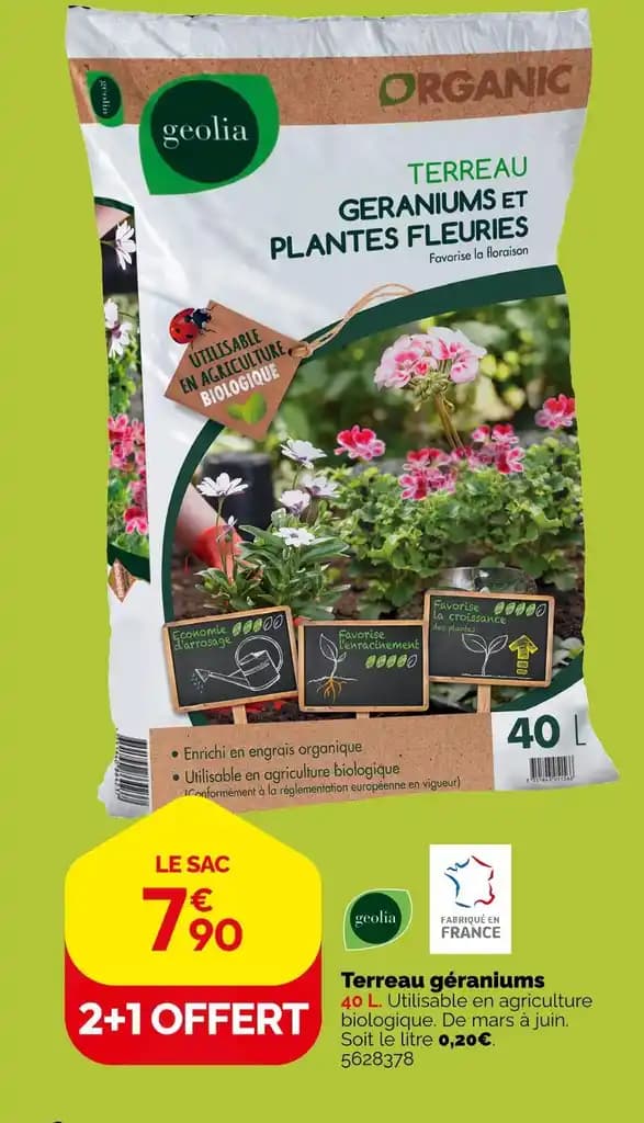 geolia Terreau géraniums
