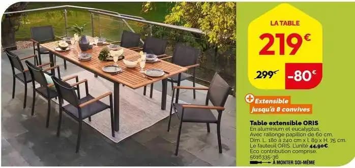 Oris - table extensible