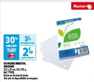 Auchan - fiches bristol