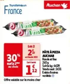 Auchan - pâte à pizza
